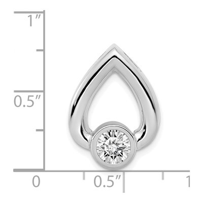 14K White Gold Teardrop for Slide Pendant – view 4