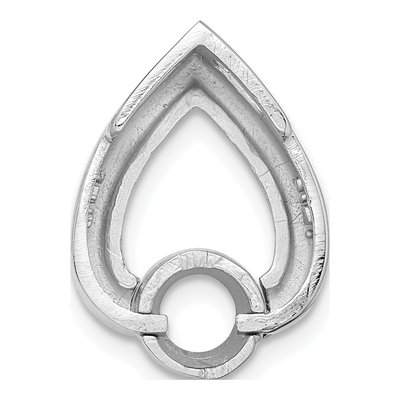 14K White Gold Teardrop for Slide Pendant – view 5