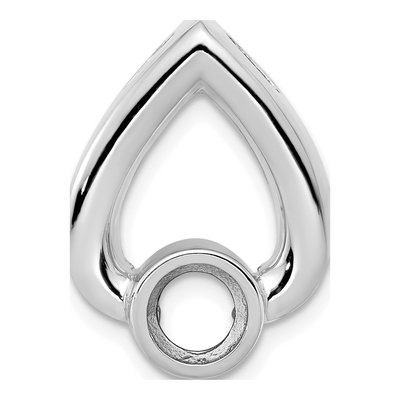14K White Gold Teardrop for Slide Pendant – view 6