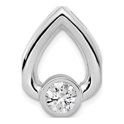 14K White Gold Teardrop for Slide Pendant