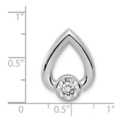 14K White Gold Teardrop for Slide Pendant – view 2