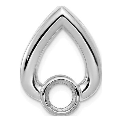 14K White Gold Teardrop for Slide Pendant – view 3
