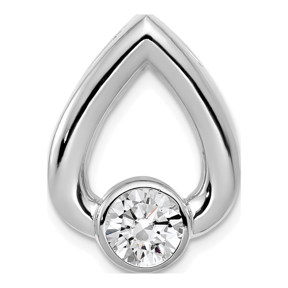 14K White Gold Teardrop for Slide Pendant