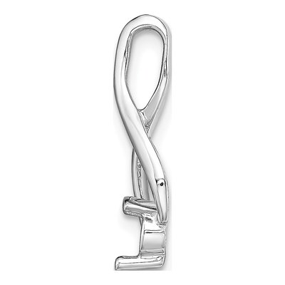 14K White Gold Fancy Diamond Mtg Slide Pendant – view 3