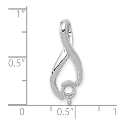 14K White Gold 4.5mm Slide Pendant Mounting – view 4