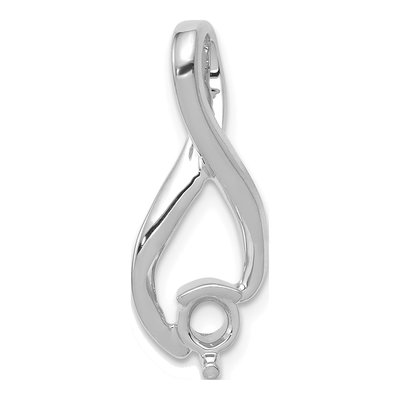 14K White Gold 4.5mm Slide Pendant Mounting