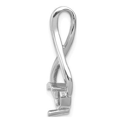 14K White Gold for Round Slide Pendant – view 3