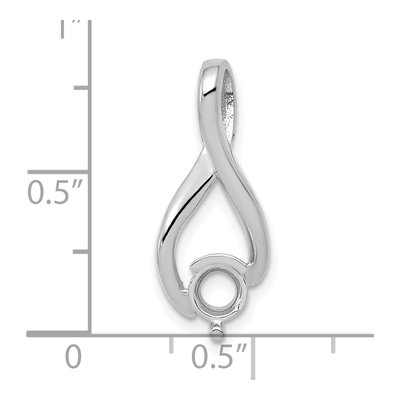 14K White Gold for Round Slide Pendant – view 4
