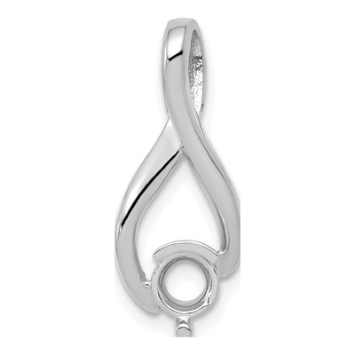 14K White Gold for Round Slide Pendant