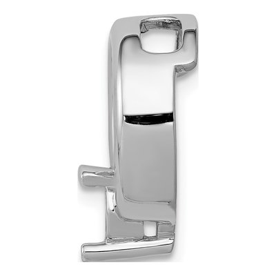 14K White Gold Circle Slide for Slide Mounting – view 2