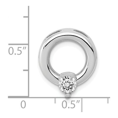 14K White Gold Circle Slide for Slide Mounting – view 3