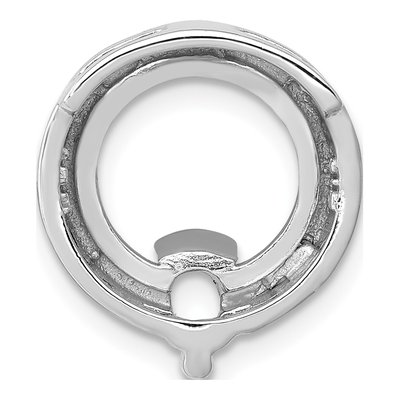 14K White Gold Circle Slide for Slide Mounting – view 4