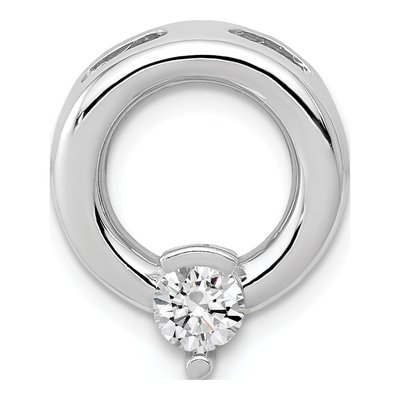 14K White Gold Circle Slide for Slide Mounting