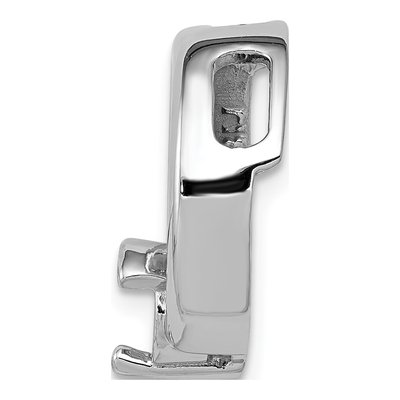 14K White Gold Circle Slide for Slide Mounting – view 3