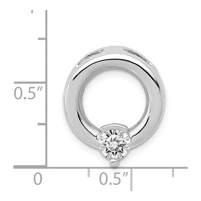 14K White Gold Circle Slide for Slide Mounting – view 4