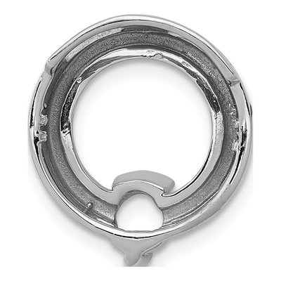 14K White Gold Circle Slide for Slide Mounting – view 5