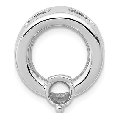 14K White Gold Circle Slide for Slide Mounting – view 6