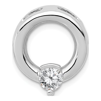 14K White Gold Circle Slide for Slide Mounting