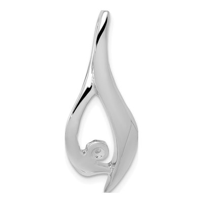 14K White Gold Diamond Slide Pendant – view 6