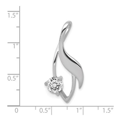 14K White Gold Fancy Slide Pendant – view 3