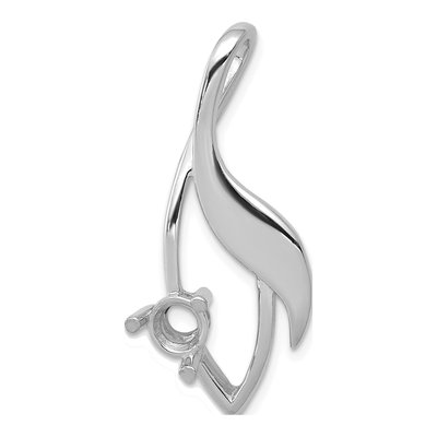 14K White Gold Fancy Slide Pendant – view 4