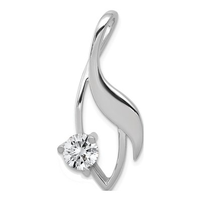 14K White Gold Fancy Slide Pendant