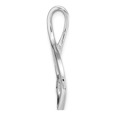 14K White Gold Peg-Set Fancy Slide Pendant – view 3