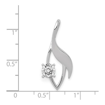 14K White Gold Peg-Set Fancy Slide Pendant – view 4