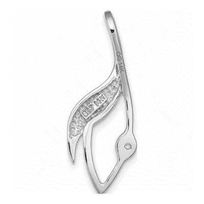 14K White Gold Peg-Set Fancy Slide Pendant – view 5
