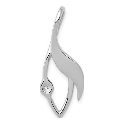 14K White Gold Peg-Set Fancy Slide Pendant – view 6