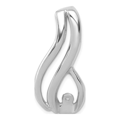 14K White Gold Peg-Set Diamond Fancy Slide Pendant – view 4