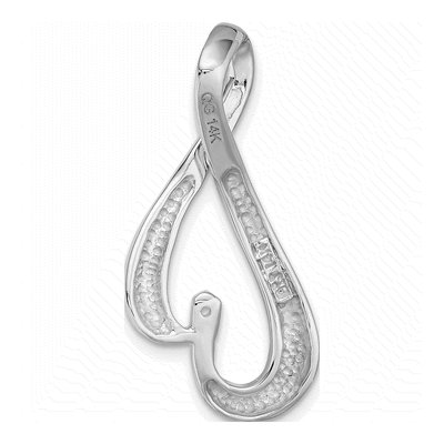 14K White Gold Slide Mounting, Fits Up to 6mm Omega – view 5