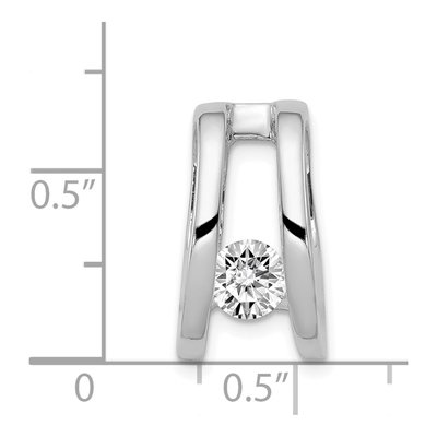 14K White Gold 0.55 ct tw Diamond Slide Pendant – view 3