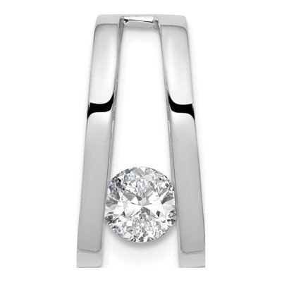 14K White Gold Slide for Omega Pendant Mounting – view 3