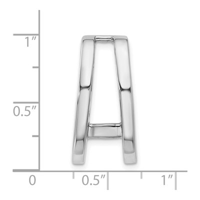 14K White Gold Slide for Omega Pendant Mounting – view 4