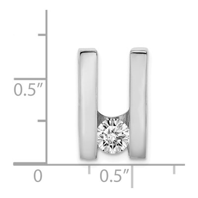 14K White Gold 0.55 ct tw Diamond Slide Pendant – view 3