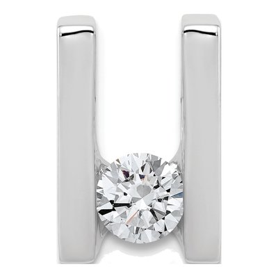 14K White Gold Slide for Pendant Mounting – view 4