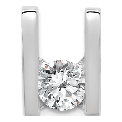 14K White Gold Holds Pendant Mounting – view 3
