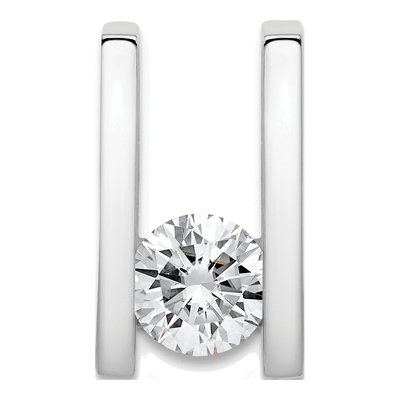 14K White Gold Slide Holds Pendant Mounting – view 3