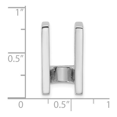 14K White Gold Slide Holds Pendant Mounting – view 4
