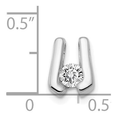 14K White Gold 1/5 ct tw Diamond Slide Pendant – view 3