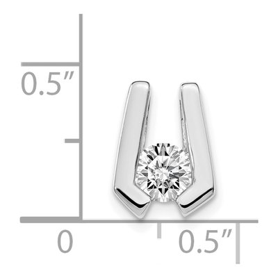 14K White Gold Diamond Slide Pendant Mounting – view 3