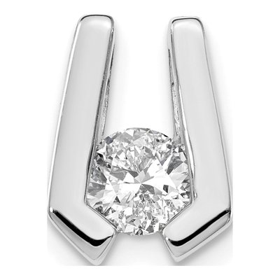 14K White Gold Diamond Slide Pendant Mounting