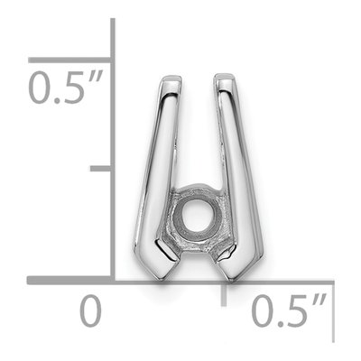 14K White Gold Slide for Pendant Mounting – view 4