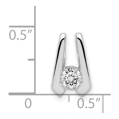 14K White Gold 1/4 ct tw Diamond Slide Pendant – view 3