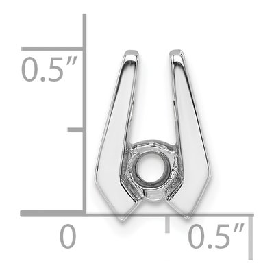14K White Gold Slide for Pendant Mounting – view 4