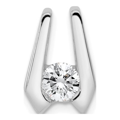 14K White Gold 0.37 ct tw Diamond Slide Pendant