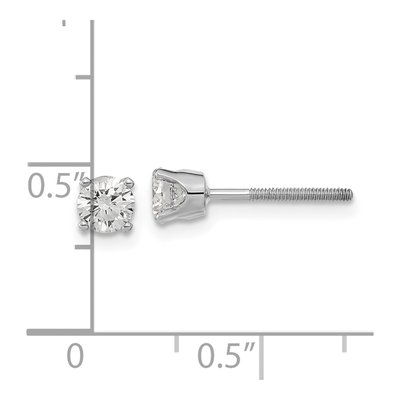 14K White Gold 1/3 ct tw 4.25mm Round Diamond Stud Earrings – view 4