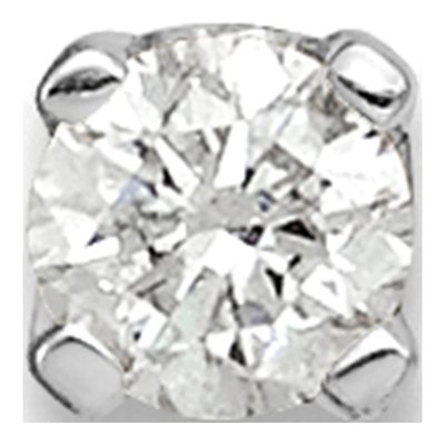 14K White Gold 1/20 ct tw 2.3mm Round Diamond Stud Earrings