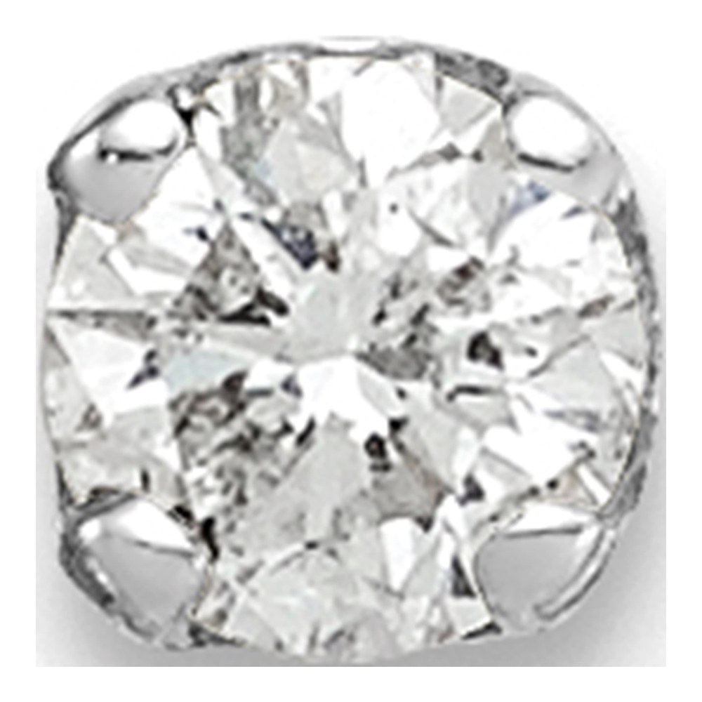 14K White Gold 1/15 ct tw 2.7mm Round Diamond Stud Earrings